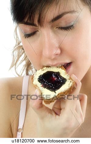 Woman, Breakfast, Having breakfast, Beauty, Young, Young woman, Morning View Large Photo Image Stock Image - Woman, Breakfast, Having breakfast, Beauty, Young, Young woman, Morning. Fotosearch