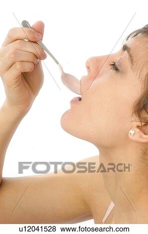 Woman, Breakfast, Having breakfast, Beauty, Young, Young woman, Morning View Large Photo Image Stock Photo - Woman, Breakfast, Having breakfast, Beauty, Young, Young woman, Morning. Fotosearch