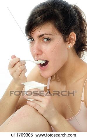 Woman, Breakfast, Having breakfast, Beauty, Young, Young woman, Morning View Large Photo Image Stock Photography - Woman, Breakfast, Having breakfast, Beauty, Young, Young woman, Morning. Fotosearch