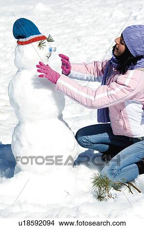 Woman, Young, Young woman, Beautiful, Winter, Clothes, Winter clothes View Large Photo Image Picture - Woman, Young, Young woman, Beautiful, Winter, Clothes, Winter clothes. Fotosearch