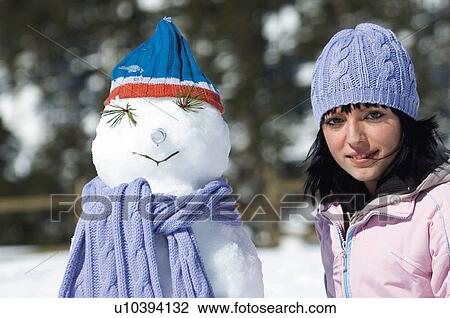 Woman, Young, Young woman, Beautiful, Winter, Clothes, Winter clothes View Large Photo Image Stock Image - Woman, Young, Young woman, Beautiful, Winter, Clothes, Winter clothes. Fotosearch