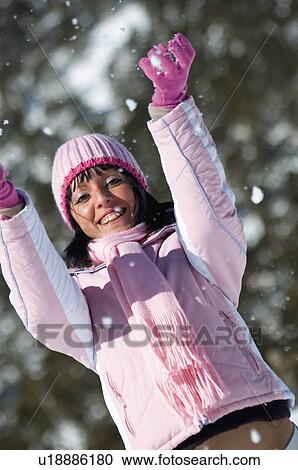 Woman, Young, Young woman, Beautiful, Winter, Clothes, Winter clothes View Large Photo Image Stock Image - Woman, Young, Young woman, Beautiful, Winter, Clothes, Winter clothes. Fotosearch
