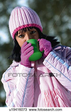 Woman, Young, Young woman, Beautiful, Winter, Clothes, Winter clothes View Large Photo Image Stock Image - Woman, Young, Young woman, Beautiful, Winter, Clothes, Winter clothes. Fotosearch