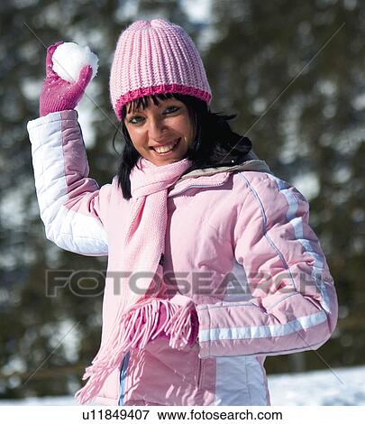 Woman, Young, Young woman, Beautiful, Winter, Clothes, Winter clothes View Large Photo Image Stock Photo - Woman, Young, Young woman, Beautiful, Winter, Clothes, Winter clothes. Fotosearch