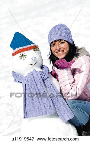 Woman, Young, Young woman, Beautiful, Winter, Clothes, Winter clothes View Large Photo Image Stock Photo - Woman, Young, Young woman, Beautiful, Winter, Clothes, Winter clothes. Fotosearch