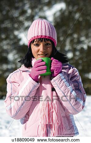 Woman, Young, Young woman, Beautiful, Winter, Clothes, Winter clothes View Large Photo Image Stock Photo - Woman, Young, Young woman, Beautiful, Winter, Clothes, Winter clothes. Fotosearch