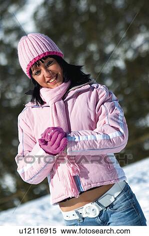 Woman, Young, Young woman, Beautiful, Winter, Clothes, Winter clothes View Large Photo Image Stock Photography - Woman, Young, Young woman, Beautiful, Winter, Clothes, Winter clothes. Fotosearch