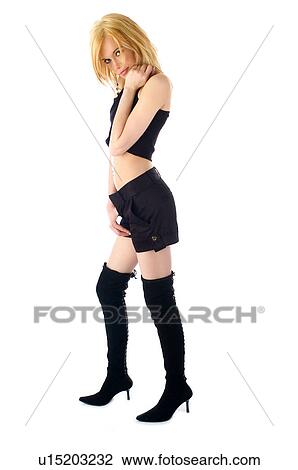 Stock Image - Woman, Beauty, Blond, Blonde, Blond hair, Long hair, Elegance. Fotosearch