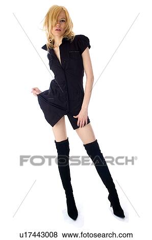 Stock Photo - Woman, Beauty, Blond, Blonde, Blond hair, Long hair, Elegance. Fotosearch