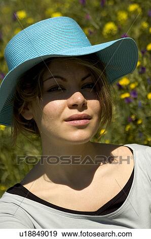 Woman, Young, Nature, Country, Flowers, Country of flowers, Yellow View Large Photo Image Stock Photo - Woman, Young, Nature, Country, Flowers, Country of flowers, Yellow. Fotosearch
