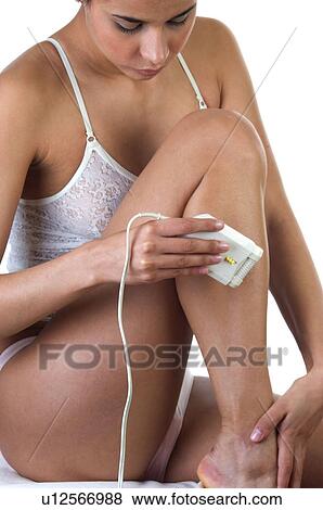 Stock Photo - Woman, Beauty, Bodycare, Part of the body, Body part, Knickers. Fotosearch