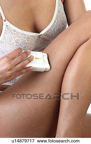 Stock Photo - Woman, Beauty, Bodycare, Part of the body, Body part, Knickers. Fotosearch