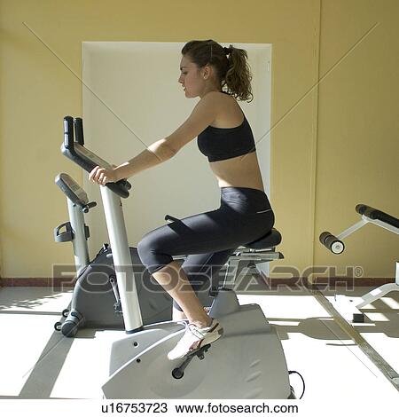 Woman, Fitness, Gym, Gymnastics, Brown hair, Pigtail, Ponytail View Large Photo Image Stock Image - Woman, Fitness, Gym, Gymnastics, Brown hair, Pigtail, Ponytail. Fotosearch