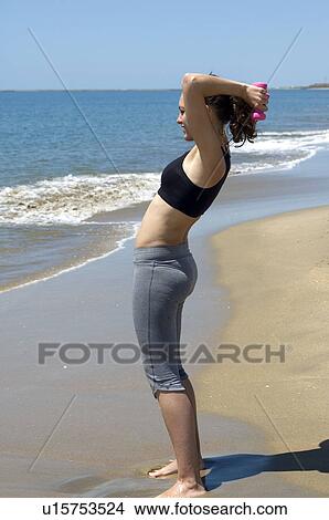Woman, Fitness, Gymnastics, Brown hair, Pigtail, Ponytail, Long hair View Large Photo Image Picture - Woman, Fitness, Gymnastics, Brown hair, Pigtail, Ponytail, Long hair. Fotosearch