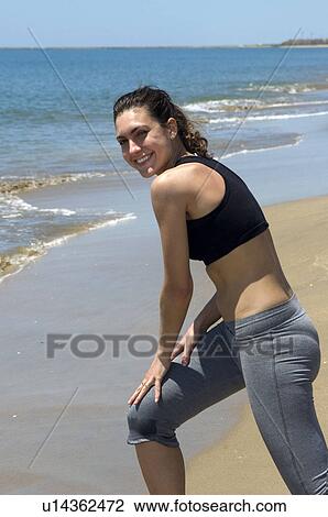 Woman, Fitness, Gymnastics, Brown hair, Pigtail, Ponytail, Long hair View Large Photo Image Stock Image - Woman, Fitness, Gymnastics, Brown hair, Pigtail, Ponytail, Long hair. Fotosearch