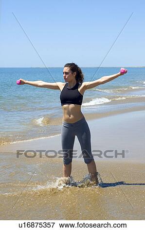 Woman, Fitness, Gymnastics, Brown hair, Pigtail, Ponytail, Long hair View Large Photo Image Stock Photo - Woman, Fitness, Gymnastics, Brown hair, Pigtail, Ponytail, Long hair. Fotosearch