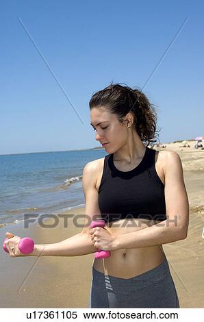 Woman, Fitness, Gymnastics, Brown hair, Pigtail, Ponytail, Long hair View Large Photo Image Stock Photography - Woman, Fitness, Gymnastics, Brown hair, Pigtail, Ponytail, Long hair. Fotosearch