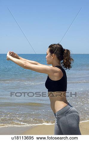 Woman, Fitness, Gymnastics, Brown hair, Pigtail, Ponytail, Long hair View Large Photo Image Stock Photography - Woman, Fitness, Gymnastics, Brown hair, Pigtail, Ponytail, Long hair. Fotosearch