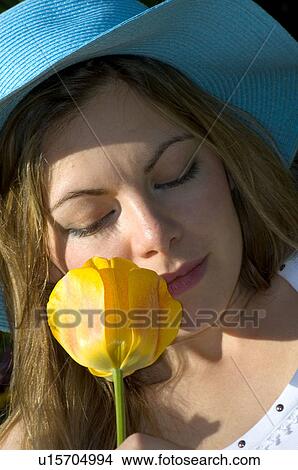 Woman, Young, Nature, Country, Flowers, Beauty, Blond View Large Photo Image Picture - Woman, Young, Nature, Country, Flowers, Beauty, Blond. Fotosearch