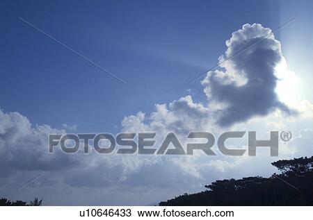 Stock Image - The White Clouds In A Blue Sky. Fotosearch