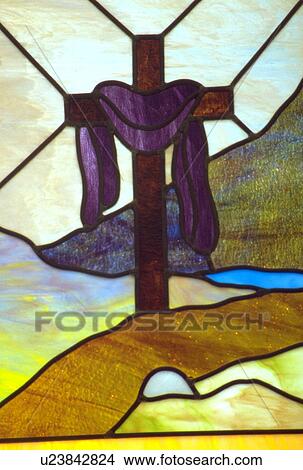 Church Stained Glass window View Large Photo Image Picture - Church Stained Glass window. Fotosearch