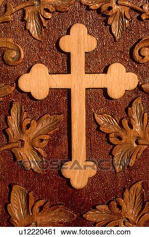 Stock Image - Coptic wooden cross. Fotosearch