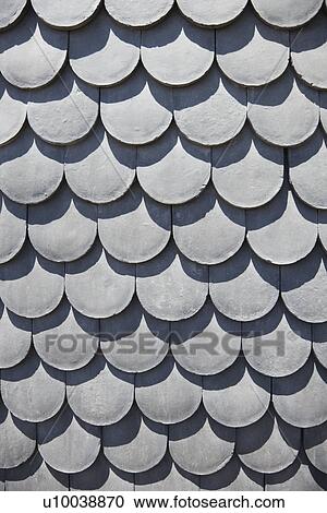 Close-up of rooftop with scale shaped shingles in Lisbon, Portugal. View Large Photo Image Stock Image - Close-up of rooftop with scale shaped shingles in Lisbon, Portugal.. Fotosearch