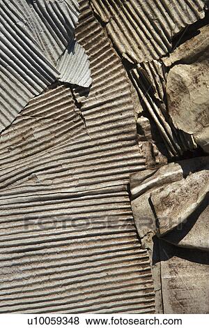 Old twisted corrugated metal. View Large Photo Image Stock Photo - Old twisted corrugated metal.. Fotosearch