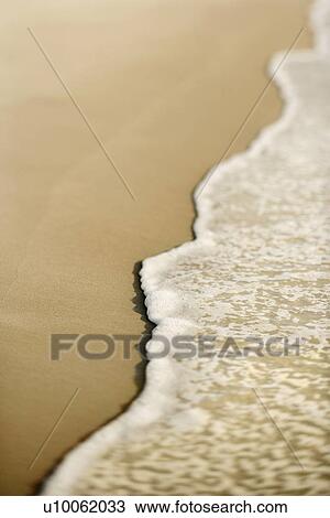 Sandy beach with waves. View Large Photo Image Stock Image - Sandy beach with waves.. Fotosearch