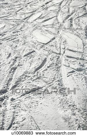 Ski tracks in snow View Large Photo Image Stock Image - Ski tracks in snow. Fotosearch