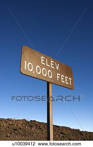 Elevation sign in Haleakala National Park in Maui, Hawaii View Large Photo Image Stock Image - Elevation sign in Haleakala National Park in Maui, Hawaii. Fotosearch