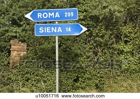 Stock Photograph - Italian street signs . Fotosearch
