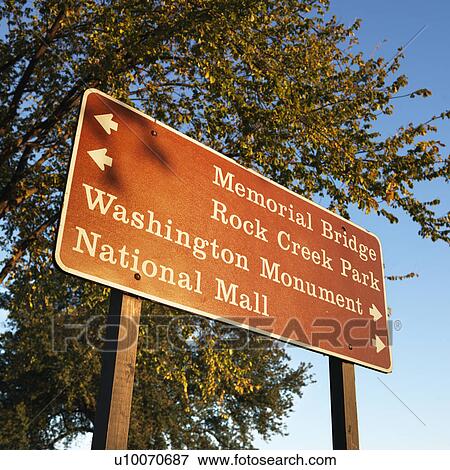 Sign giving directions to landmarks in Washington, D. C. View Large Photo Image Stock Photo - Sign giving directions to landmarks in Washington, D. C.. Fotosearch