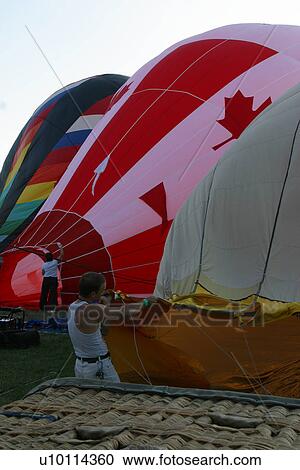 Stock Image - Gatineau Hot Air Balloon Festival, Quebec Canada . Fotosearch