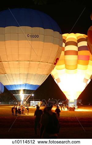 Gatineau Hot Air Balloon Festival, Quebec Canada -night glow View Large Photo Image Stock Image - Gatineau Hot Air Balloon Festival, Quebec Canada -night glow. Fotosearch