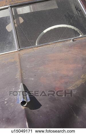 Stock Image - Antique, Day, Close-Up, Car, Abandoned. Fotosearch