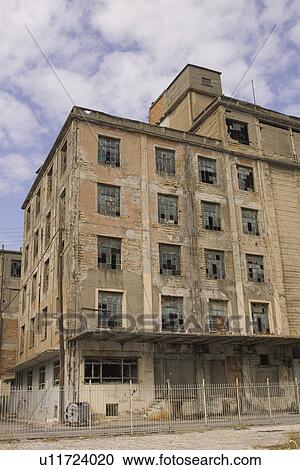 Stock Image - Building Exterior, Damaged, Cloud, Building Structure, Abandoned. Fotosearch