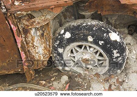 Car, Damaged, Close-Up, Abandoned View Large Photo Image Stock Photo - Car, Damaged, Close-Up, Abandoned. Fotosearch
