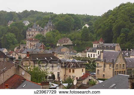 Stock Photo - cottages, buildings, construction, commerce, business, appearance. Fotosearch