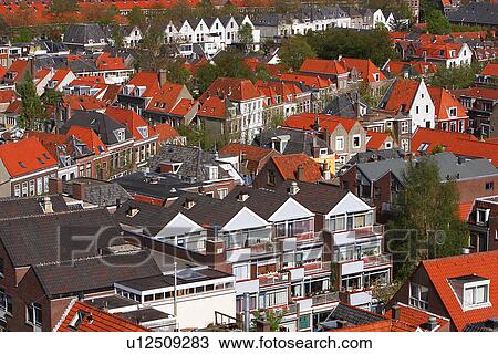 Stock Image - developed, buildings, cottages, construction, city, appearance. Fotosearch