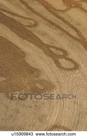 Stock Image - agricultural land, agriculture, aerial view. Fotosearch