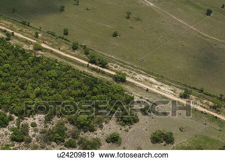 Stock Photo - agriculture, countryside, aerial view. Fotosearch