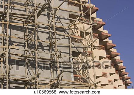 Stock Photo - Balcony, Building Exterior, Building Structure, Construction, Construction Frame. Fotosearch