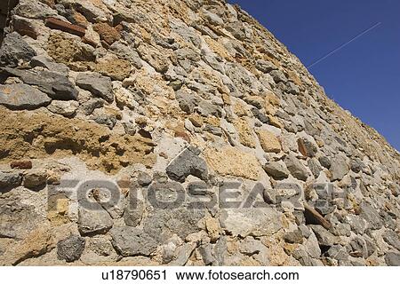 Stock Image - Blue, Brown, Building, Clear Sky, Day. Fotosearch