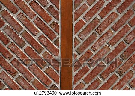 Stock Image - brickwork, arrangement, bricks, pattern, wall, appearance. Fotosearch