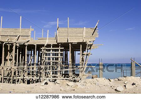 Stock Photograph - Building, Coastal Feature, Concrete, Construction Site, Day. Fotosearch
