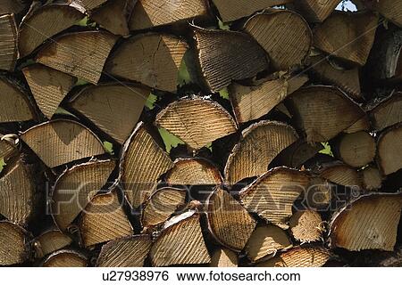 Stock Photograph - Building Material, Collection, Day, Heap, Logs. Fotosearch