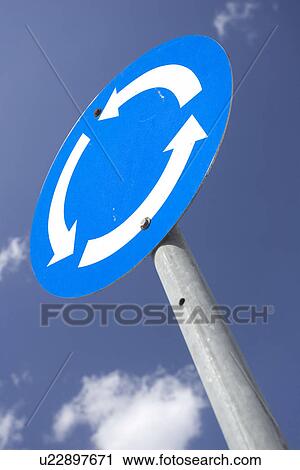 Blue, Cloud, Close-Up, Circle, Arrow Sign View Large Photo Image Stock Image - Blue, Cloud, Close-Up, Circle, Arrow Sign. Fotosearch