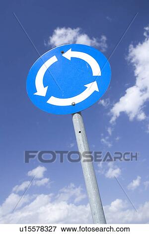 Blue, Cloud, Close-Up, Circle, Arrow Sign View Large Photo Image Stock Photo - Blue, Cloud, Close-Up, Circle, Arrow Sign. Fotosearch