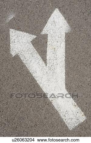 Picture - Close-Up, Directional Sign, Day, Arrow Sign. Fotosearch